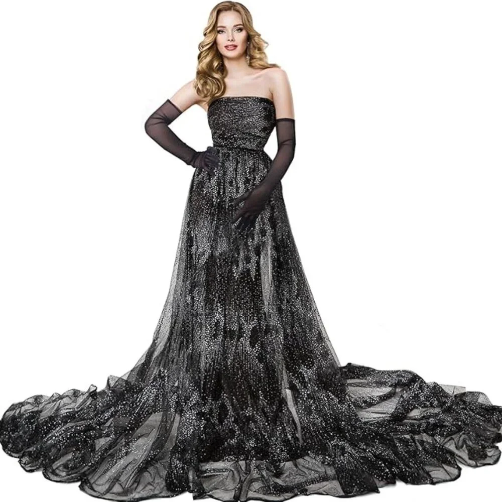 Long Gloves in Black Mesh New Women's Opera Gloves